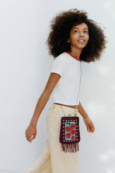 Zara Сумка с плечевым ремнем и искусственным жемчугом