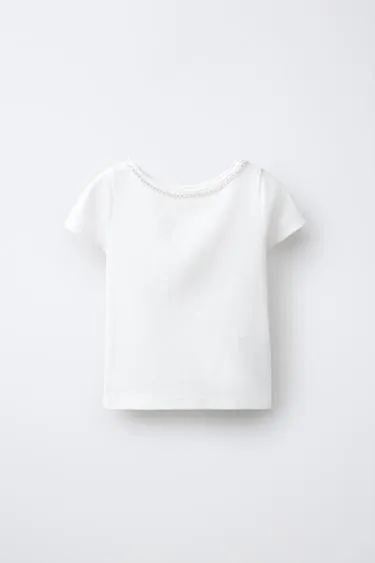 Футболка в рубчик со стразами