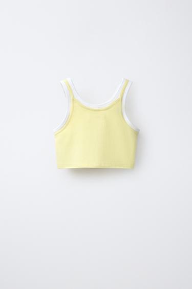 Двухслойный топ контрастного цвета