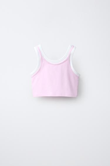 Двухслойный топ контрастного цвета