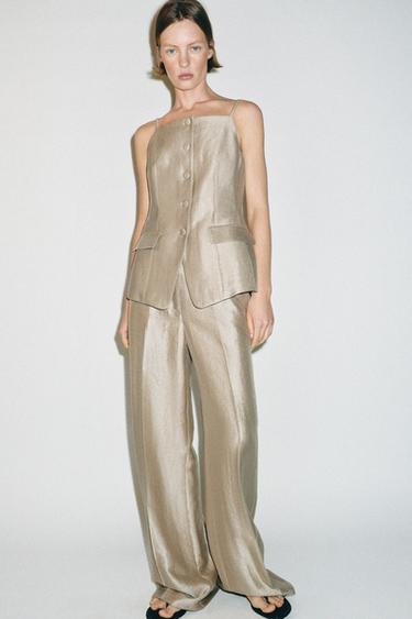 Zara Комплект бюстье и жилет с зауженной линией талии