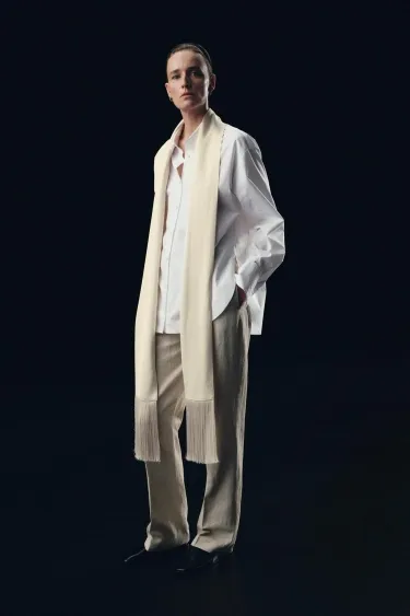 Рубашка с бахромой и съемным платком — коллекция Zara «Zw»