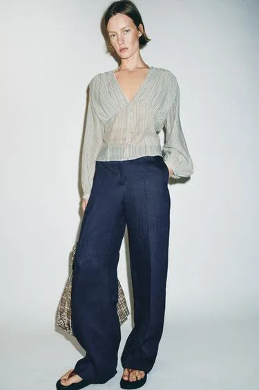 Рубашка в полоску с приталенным силуэтом- Заказать в России