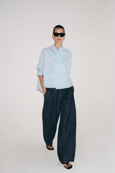 Рубашка в полоску с карманом — коллекция Zara «Zw»