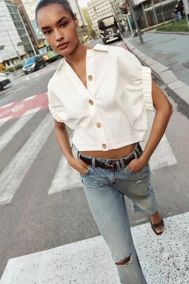 Рубашка с широкими проймами- Заказать в России