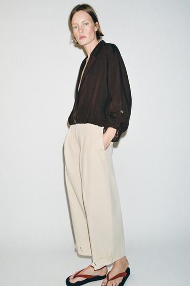 Zara Укороченный блейзер на резинке
