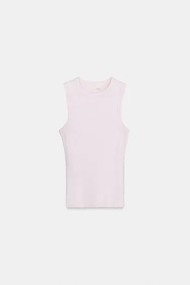 Топ в рубчик на бретелях- Заказать в России