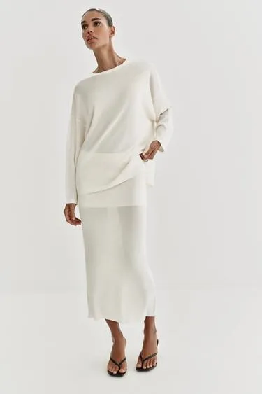 Юбка миди из тонкого трикотажа- Заказать в России