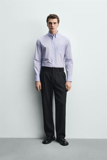 Zara Рубашка стандартной посадки в клетку