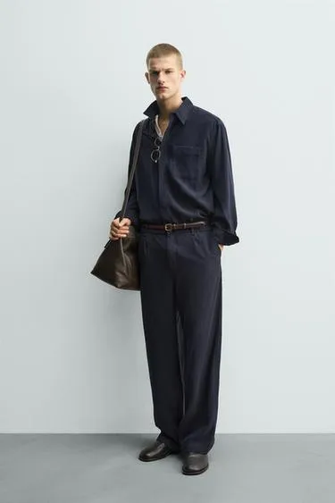 Брюки  из струящейся ткани- Заказать в России