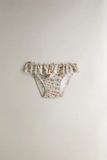 Детские плавки для пляжа с тропическими цветочными оборками