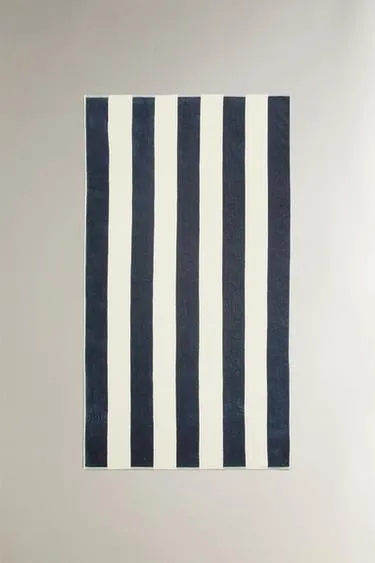 Полосатое пляжное полотенце- Заказать в России
