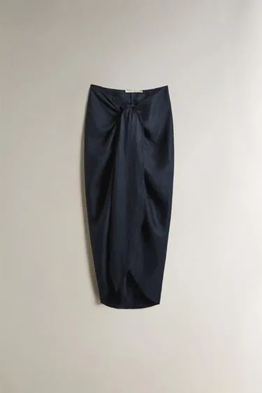 Длинный пляжный саронг из льна с завязкой