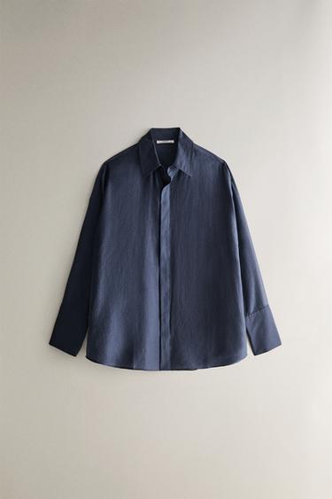 Zara Прозрачная рубашка большого размера