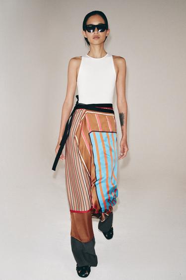 Zara Парео-платок в полоску