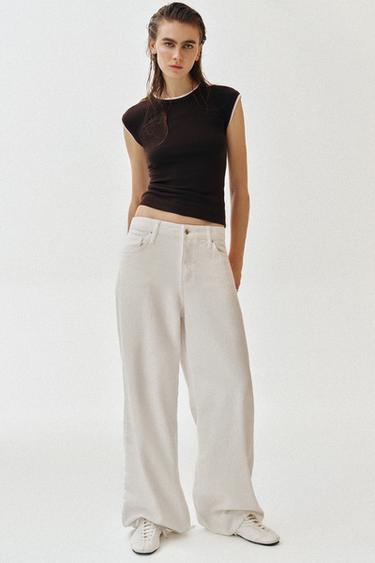 Zara Футболка с двойным эффектом коротких рукавов купить с доставкой.