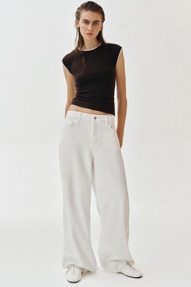 Zara Футболка с двойным эффектом на коротких рукавах купить с доставкой.