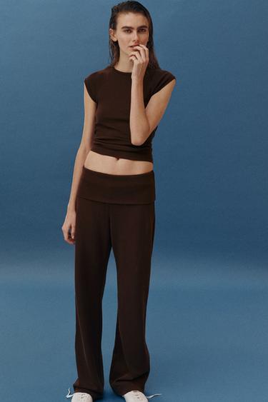 Zara Брюки из ткани интерлок с эффектом потертости