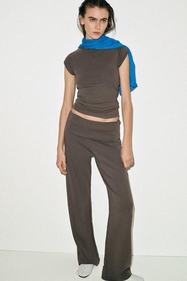 Zara Брюки из ткани интерлок с эффектом потертости