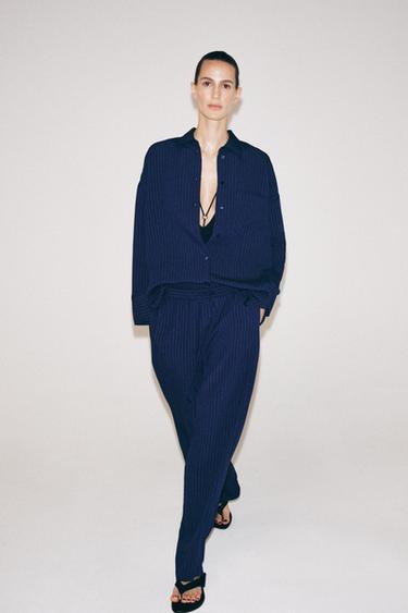 Zara Брюки в пижамном стиле с текстурой — коллекция ZARA «ZW»