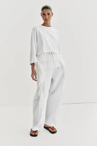 Футболка с воланами- Заказать в России