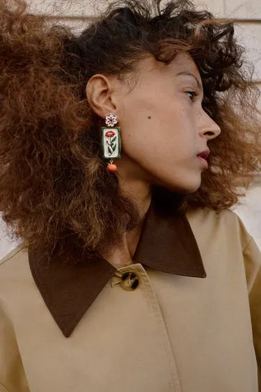 Серьги «цветы» из смолы- Заказать в России