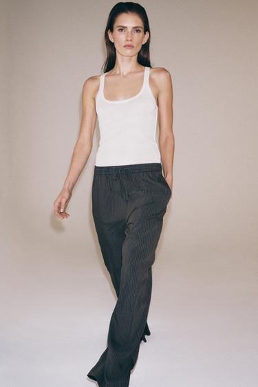 Zara Брюки в полоску в пижамном стиле — коллекция ZARA «ZW»