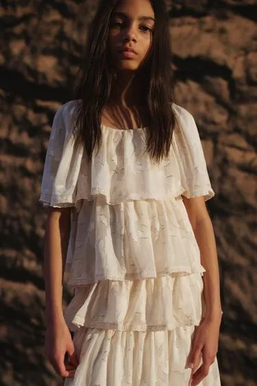 Платье с воланами- Заказать в России