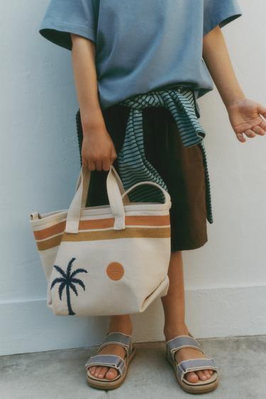 Zara Сумка-шопер с принтом