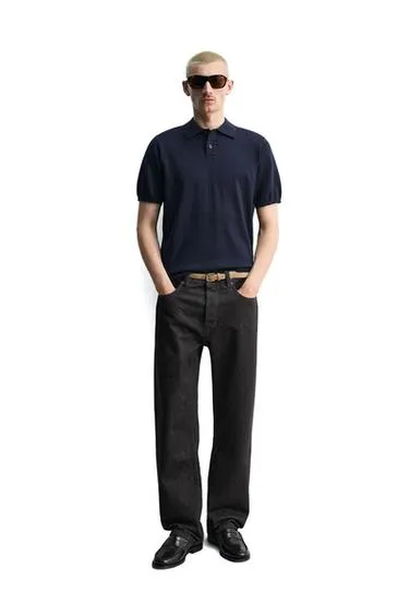 Трикотажное поло классического кроя