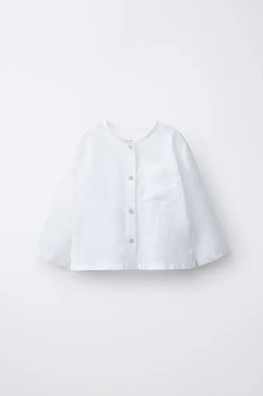 Рубашка из 100% льна- Заказать в России