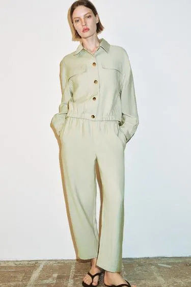 Брюки  с эластичным поясом- Заказать в России