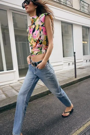 Джинсы Z1975  со средней посадкой и ремнем- Заказать в России