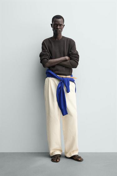 Свитер из хлопка и льна