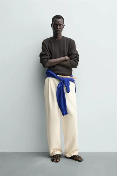 Свитер из хлопка и льна- Заказать в России