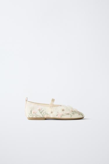 Zara Балетки с цветами