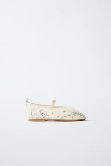 Балетки с цветами- Заказать в России