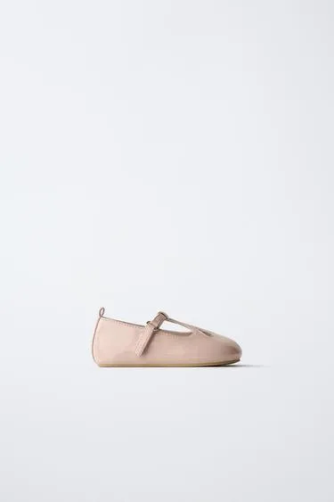 Туфли-балетки с застежкой на липучке t-bar