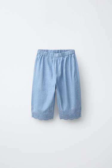 Zara Джинсы с вышивкой