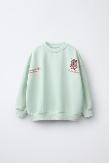 Zara Толстовка с принтом «капибара CAPYFUN ©»