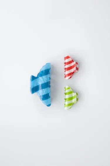 Набор из 3 заколок в полоску