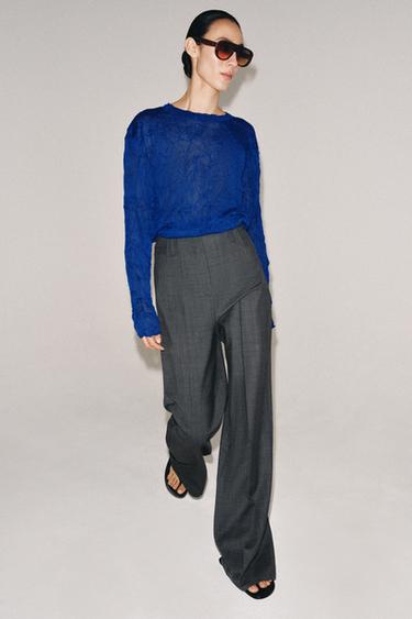 Zara Свитер с эффектом мятой ткани купить с доставкой.