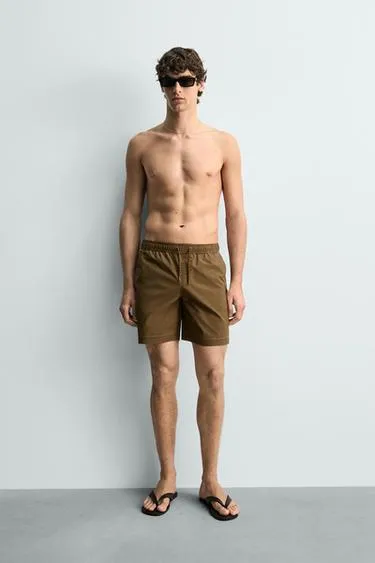 Длинные плавки в полоску с эффектом потертости- Заказать в России