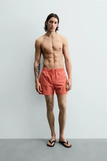 Плавки средней длины из текстурированной ткани- Заказать в России