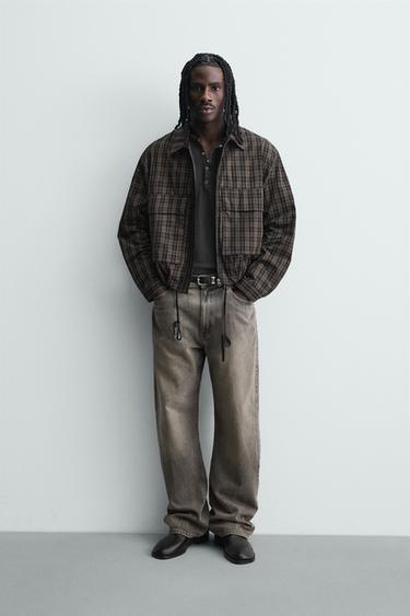 Укороченная куртка в клетку