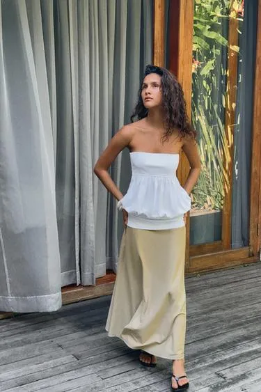 Комбинированное платье миди- Заказать в России