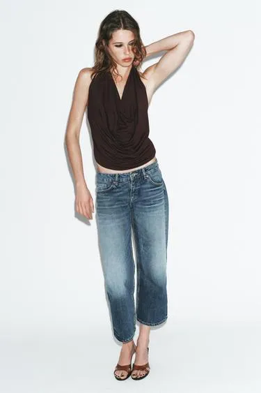 Драпированный топ халтер