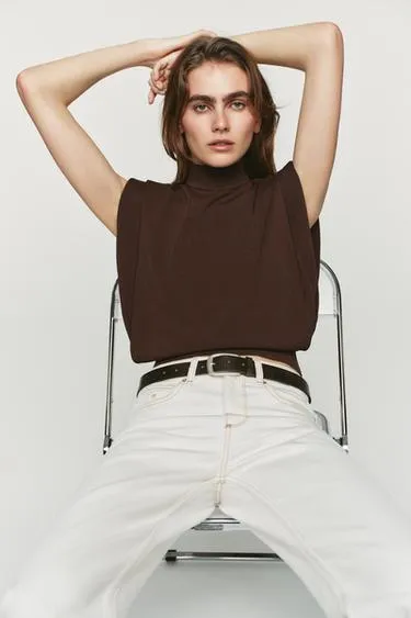 Ремень из 100% кожи с эффектом кракле- Заказать в России