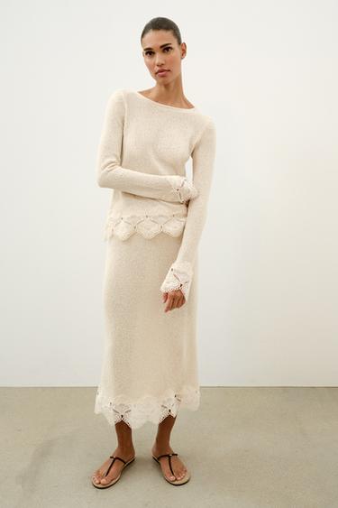 Zara Топ в стиле рустик кроше