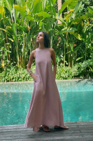 Zara Платье миди свободного кроя